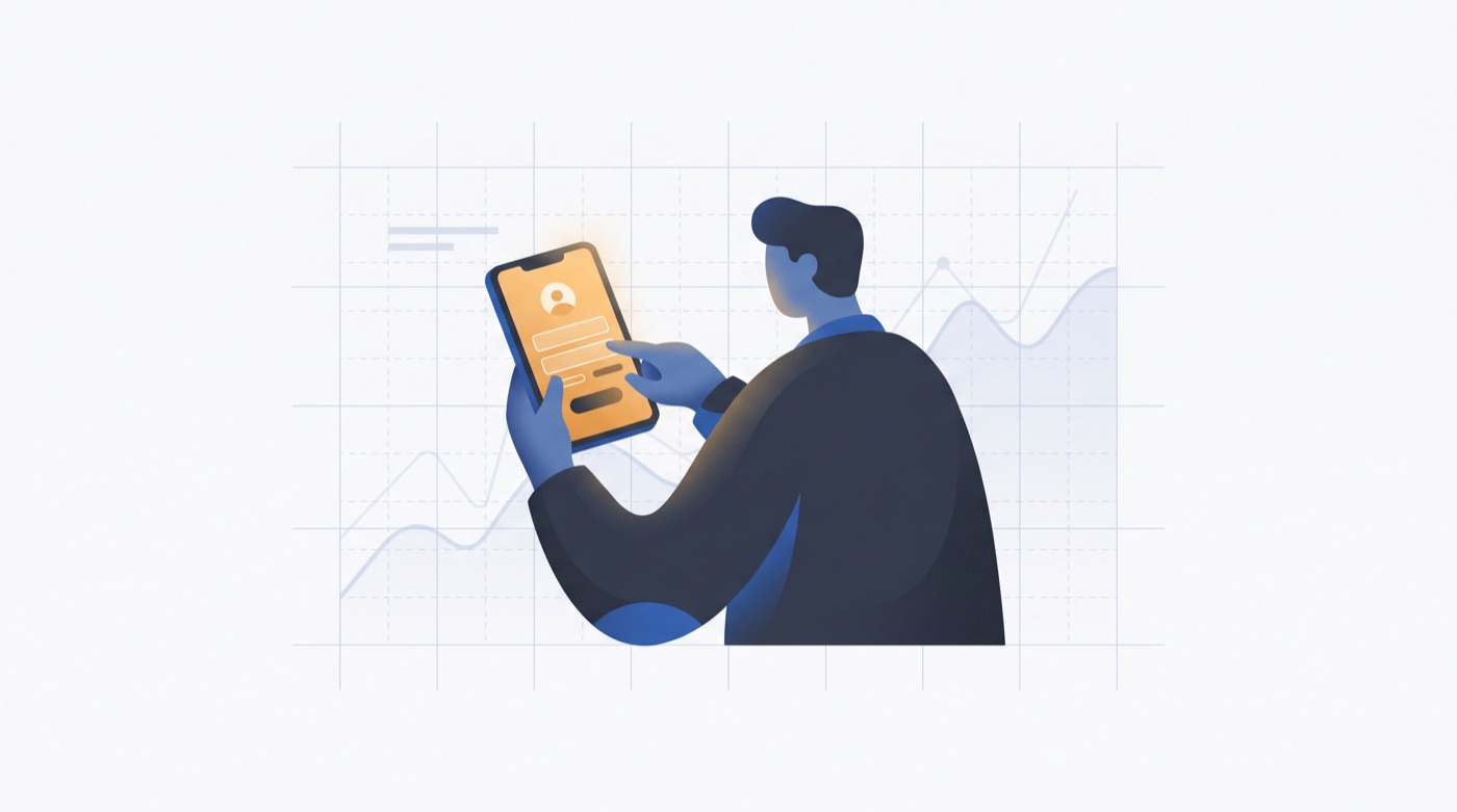 Completing a short tester profile on a phone