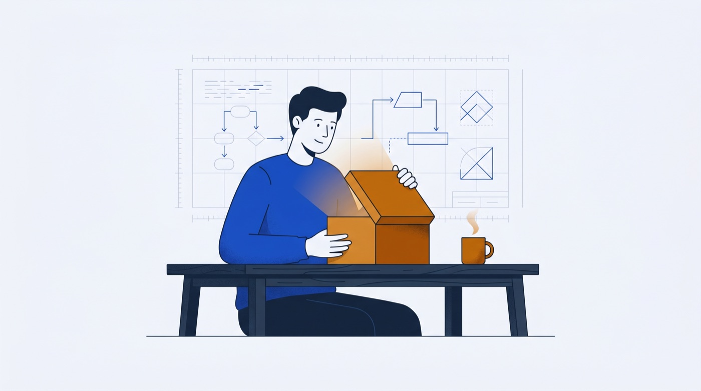 A first-time tester opening a product at a kitchen table