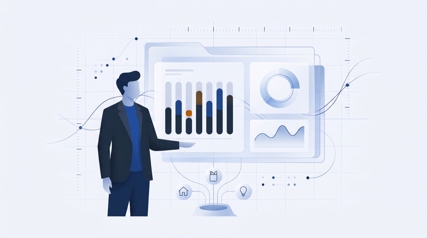 A brand viewing aggregated household perception as charts